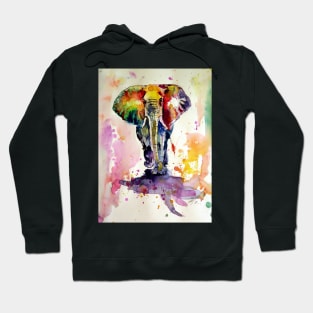 Colourful elephant walking Hoodie